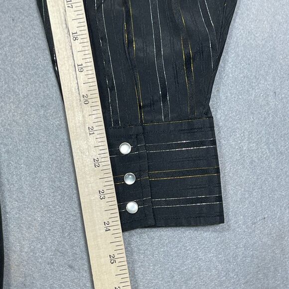 Ely Cattleman Western Shirt Youth XXL Long Sleeve Pearl Snap Stripe Rodeo Cowboy - Picture 7 of 9